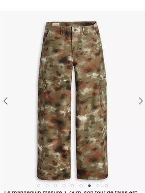 Levi's NWOT Olive Rust White Camo Wide-Leg Cargo Pants